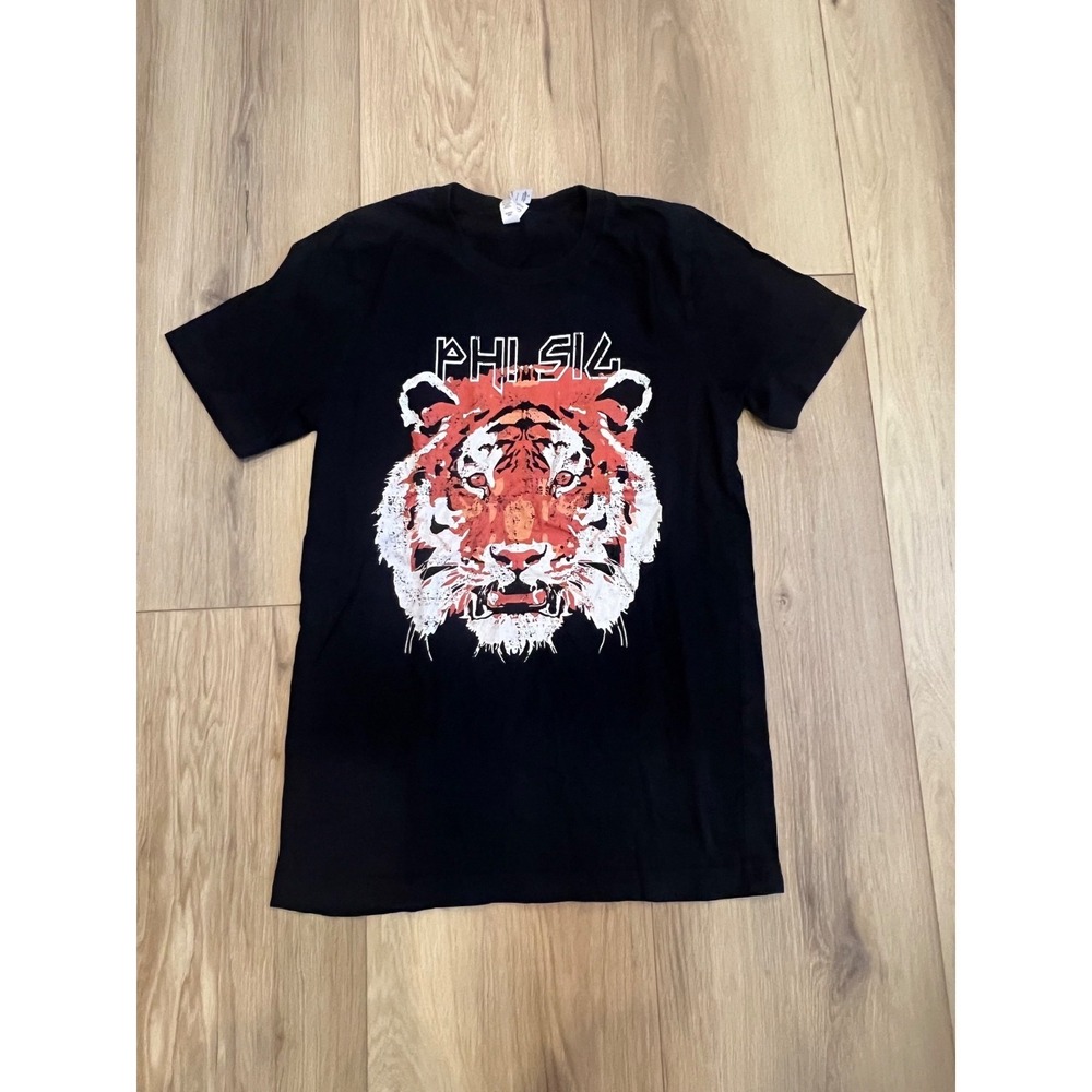Phi Sic‎ Tiger Graphic T-Shirt Black Bella Canvas Size Small Cotton Graphic Tee